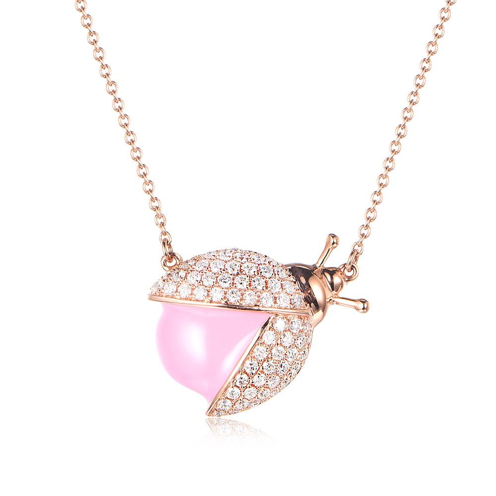 Enamel Lady Bird Necklace | Temple 