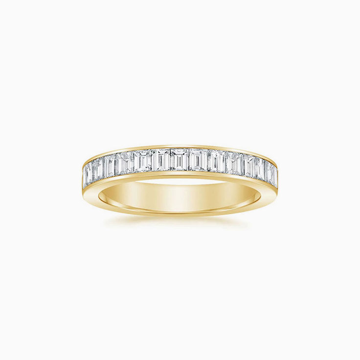 Channel Set Baguette Diamond Engagement Ring