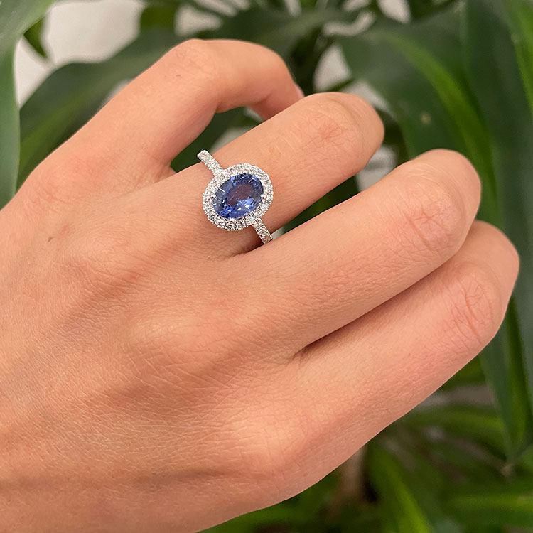 Ceylon Sapphire And Diamond Ring