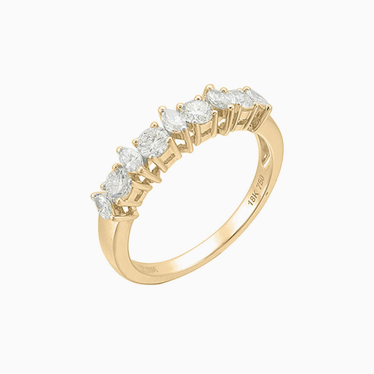 Marquise and Round wedding Ring