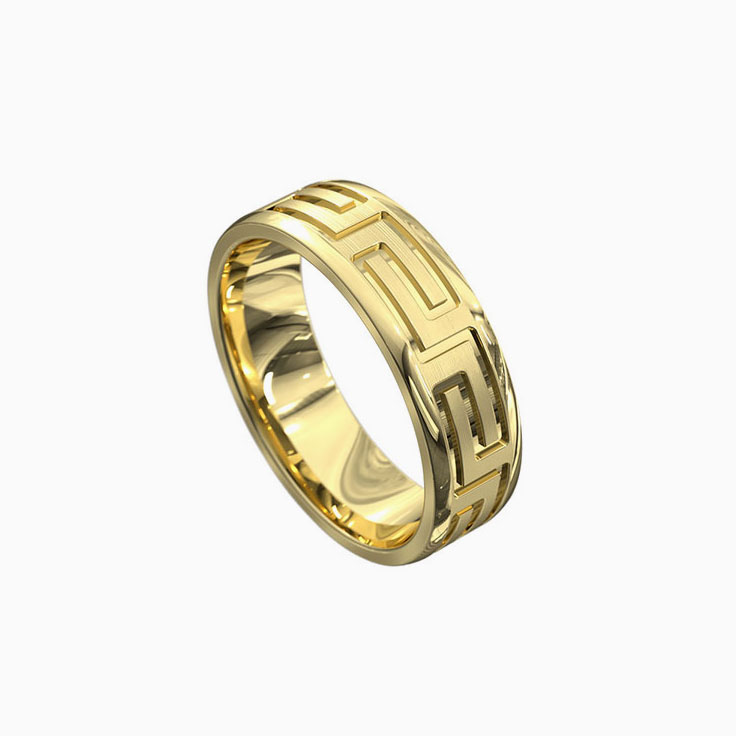 Grooved wedding ring 5010