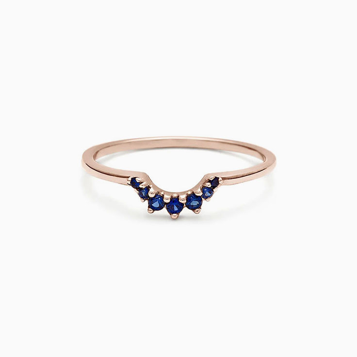 Curve Blue Sapphire ring