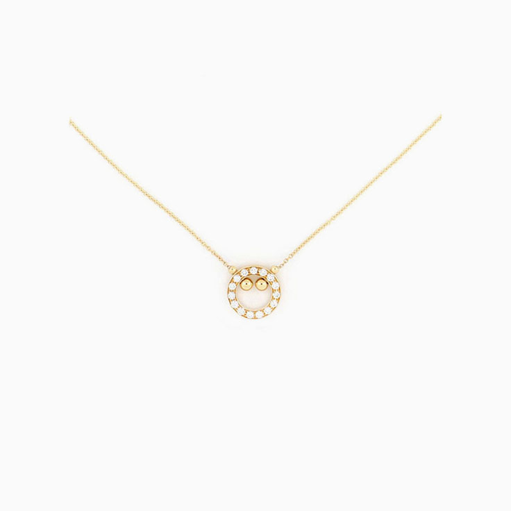 Gold And Diamond Eternity Necklace