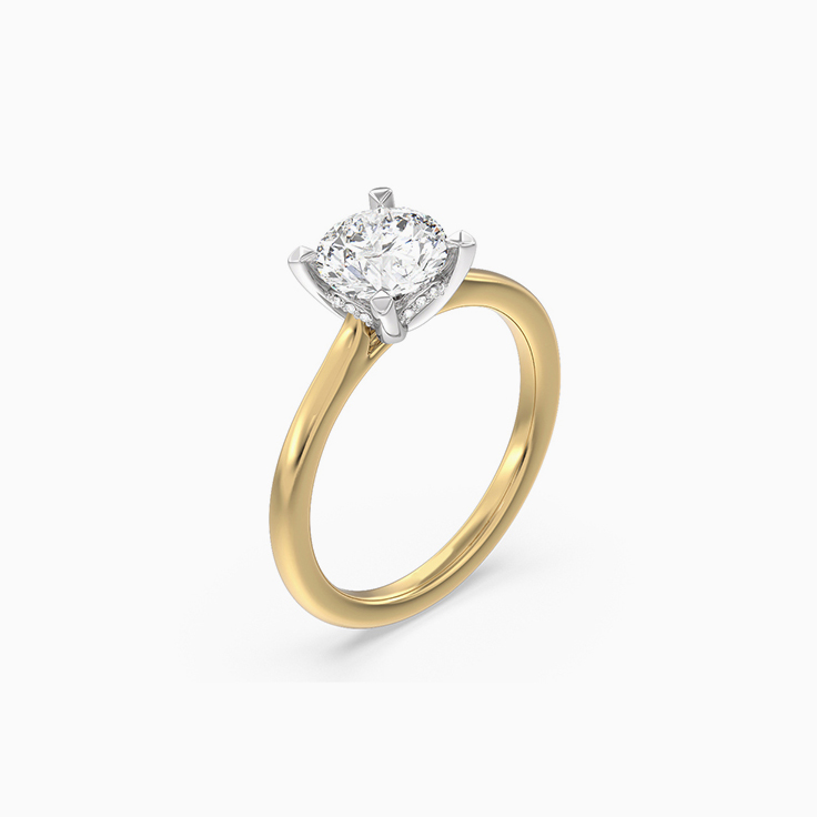 Cathedral Solitaire Lab Diamond Engagement Ring