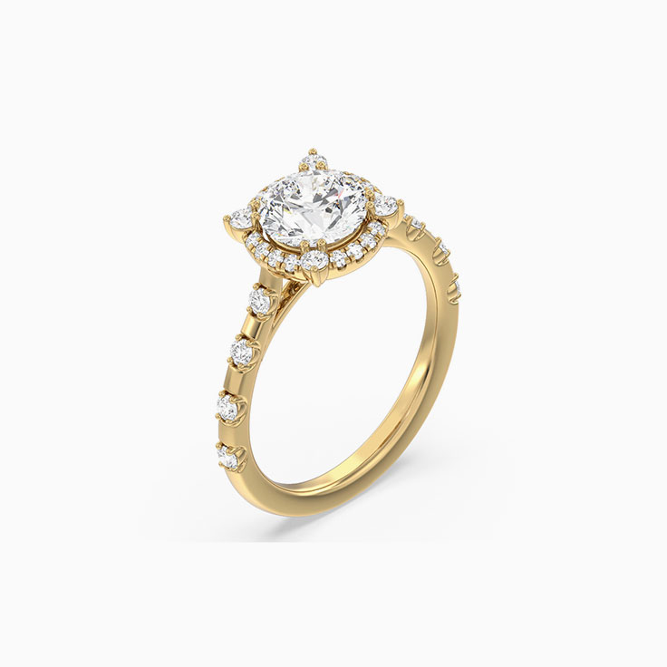 Lab Grown Elegant Round Diamond Engagement Ring