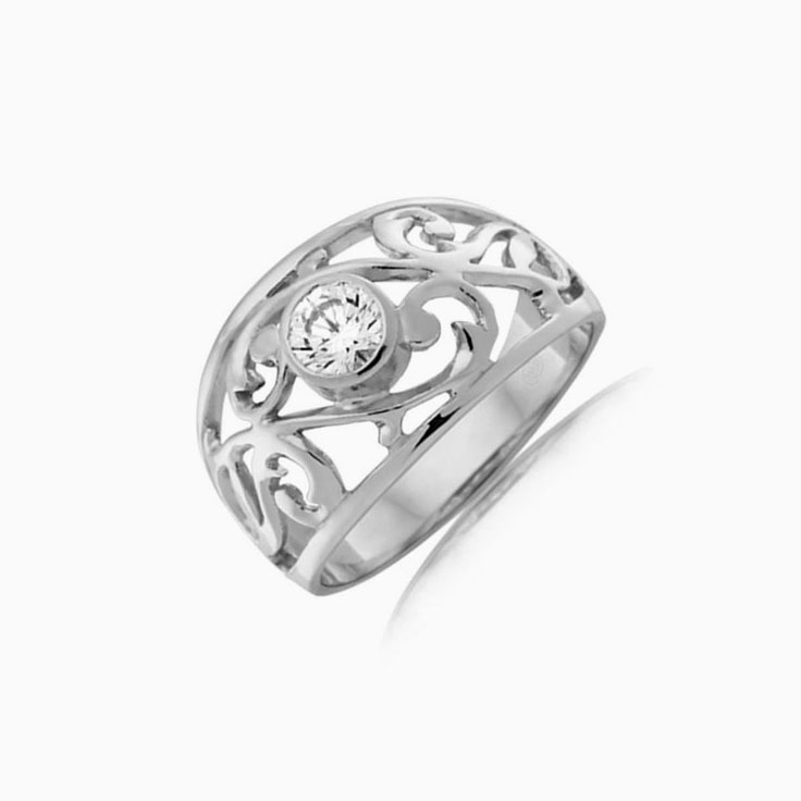 Drop set diamond dress ring J1939