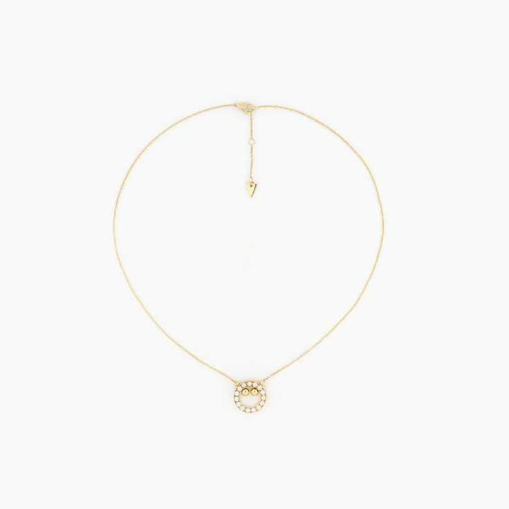Gold And Diamond Eternity Necklace