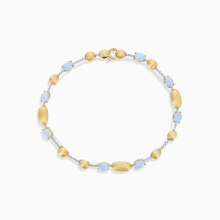 Aquamarine Gold Bracelet With Diamonds