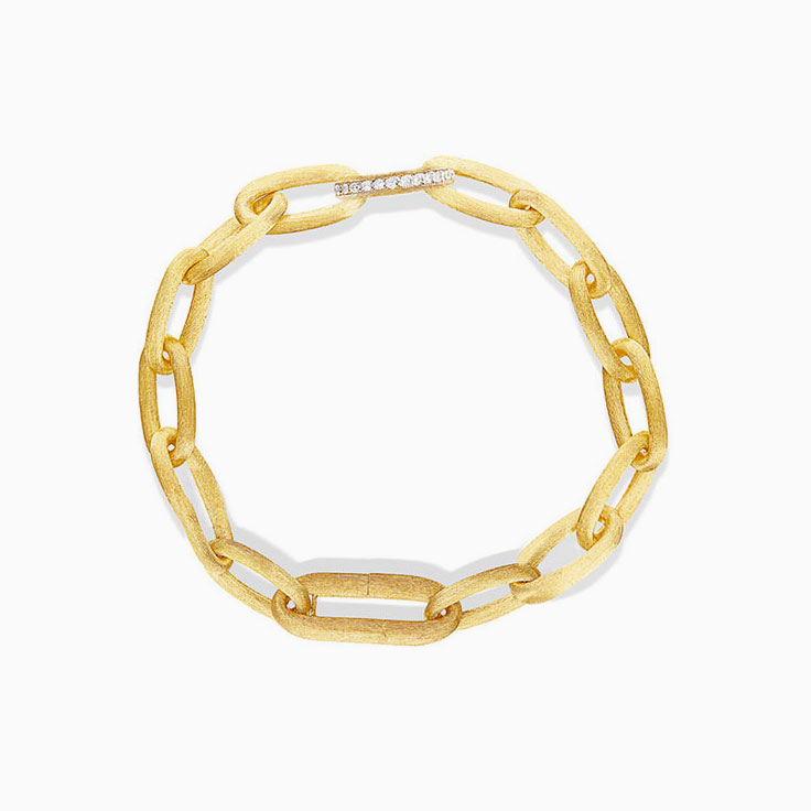 Diamond And Gold Link Bracelet